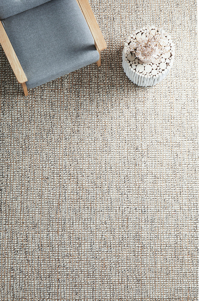 Arabella Grey Rug Hand Loomed Floor Carpet Mat