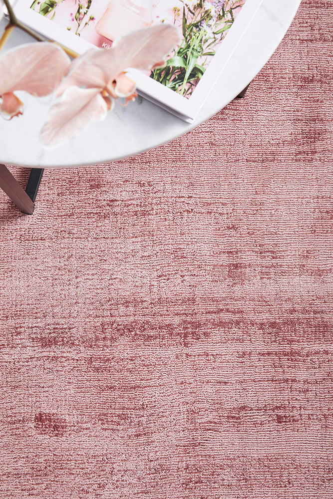 Bliss Blush Viscose Floor Rug