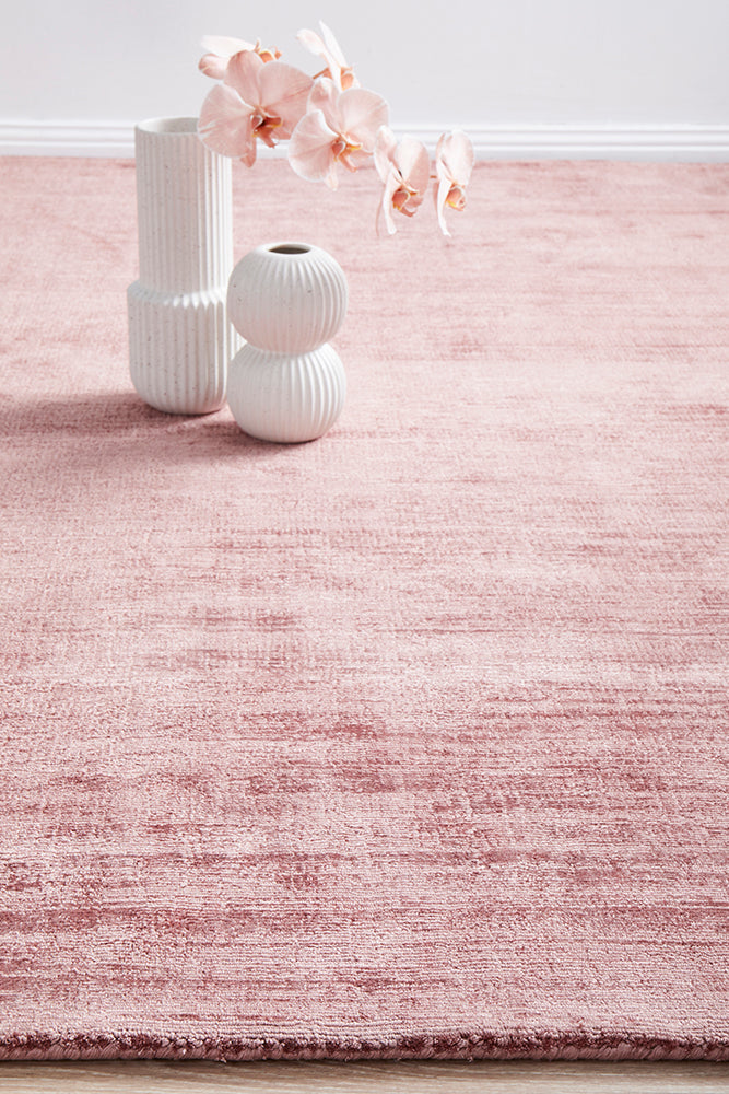 Bliss Blush Viscose Floor Rug