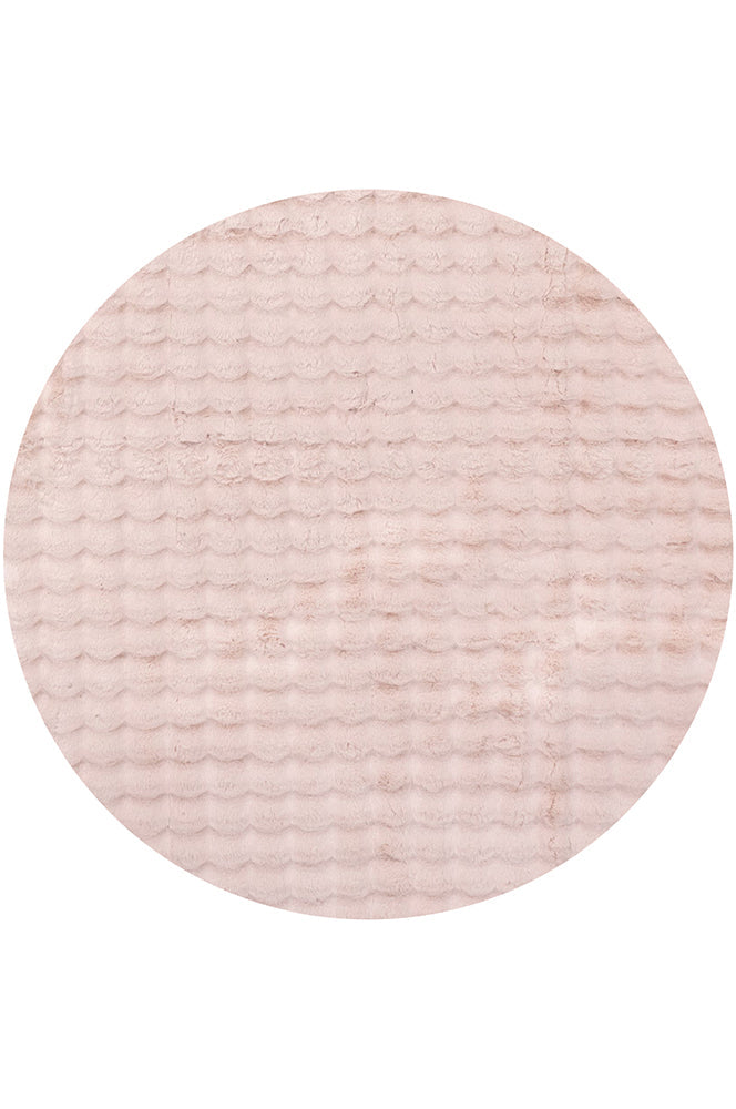 Bubble Blush Round - Machine Washable Rug