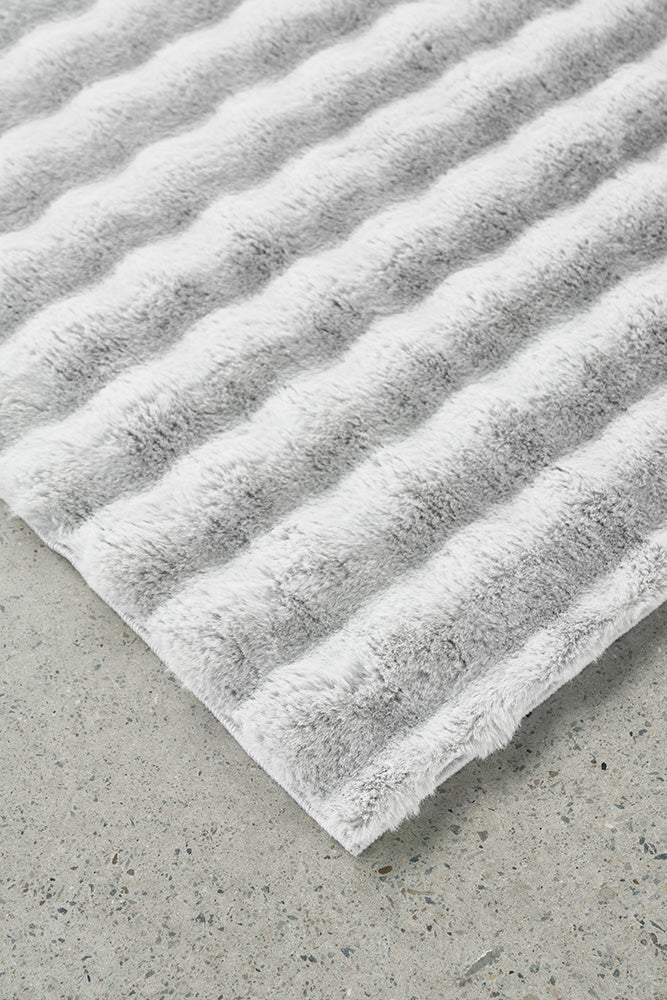 Bubble Silver - Machine Washable Rug