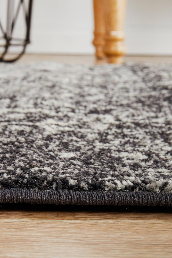 Evoke Scape Charcoal Transitional Runner Rug