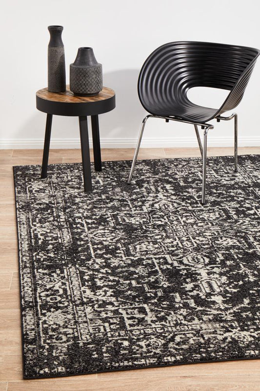 Evoke Scape Charcoal Transitional Rug