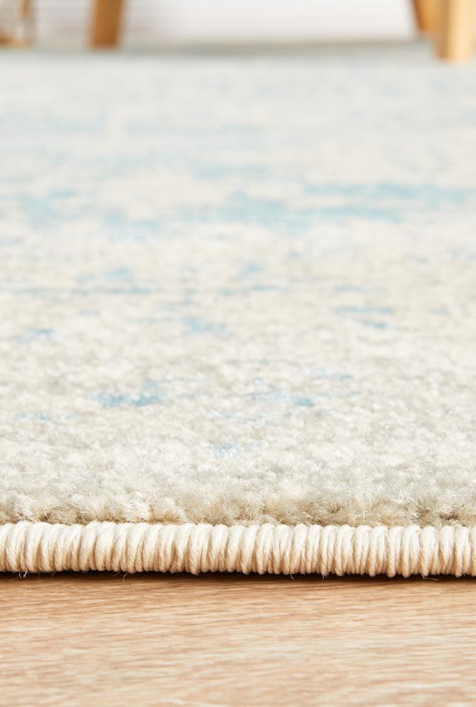 Evoke Glacier White Blue Transitional Rug