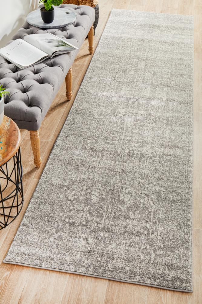 Evoke Homage Grey Transitional Runner Rug