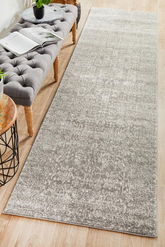 Evoke Homage Grey Transitional Runner Rug