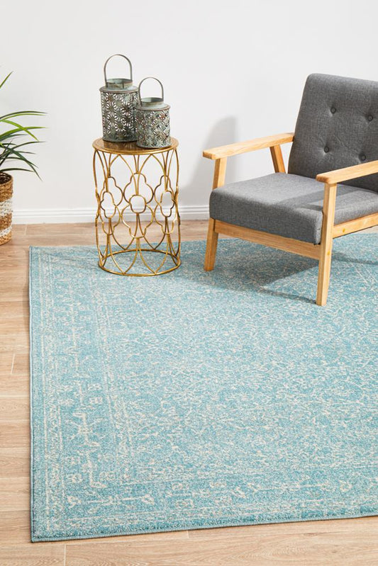 Evoke Depth Blue Transitional Rug