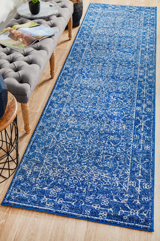 Evoke Artist Navy Transitional Runner Rug