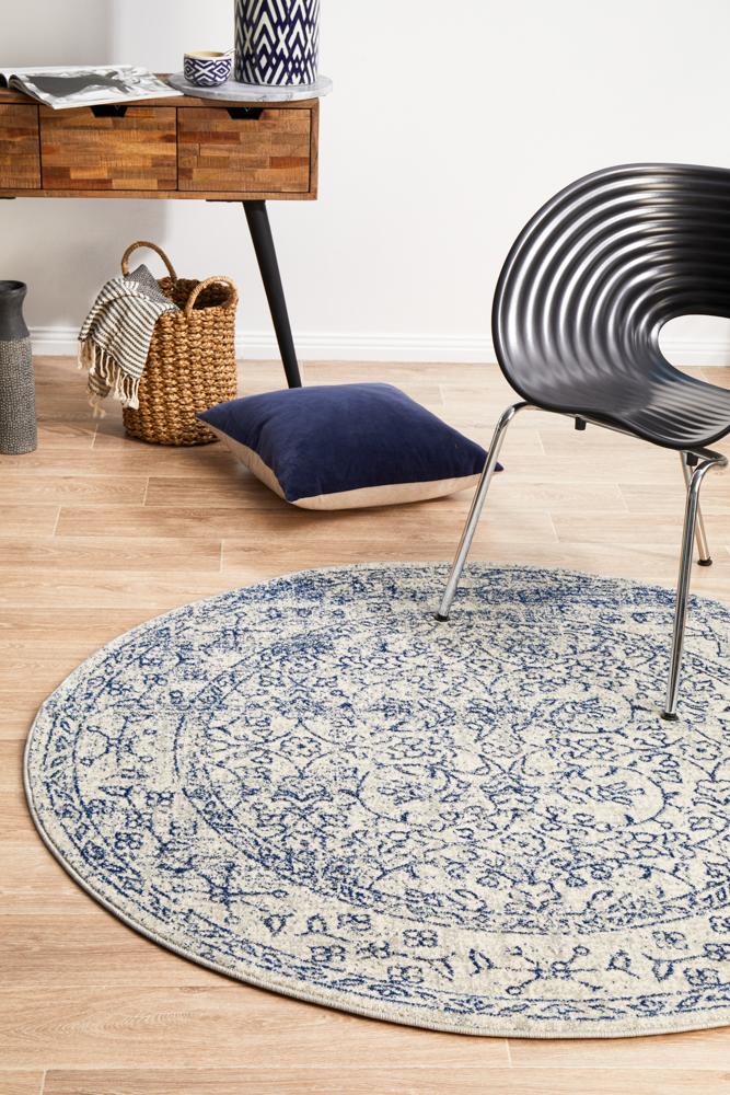 Evoke Whisper White Transitional Round Rug