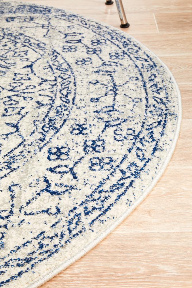 Evoke Whisper White Transitional Round Rug