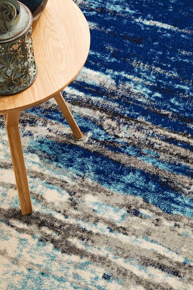 Evoke Transpose Blue Transitional Rug