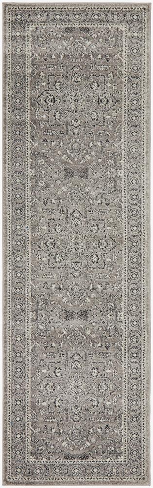 Evoke Stone Grey Transitional Runner Rug