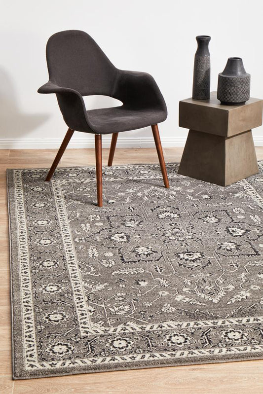 Evoke Stone Grey Transitional Rug