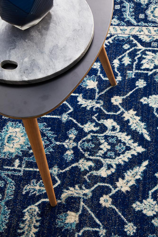 Evoke Release Navy Transitional Rug