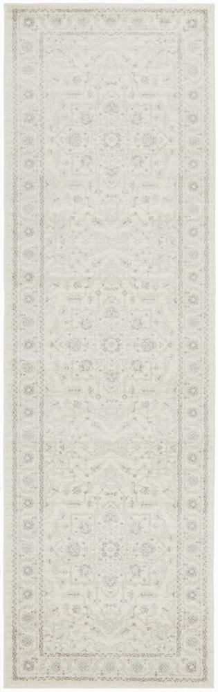 Evoke Winter White Transitional Runner Rug