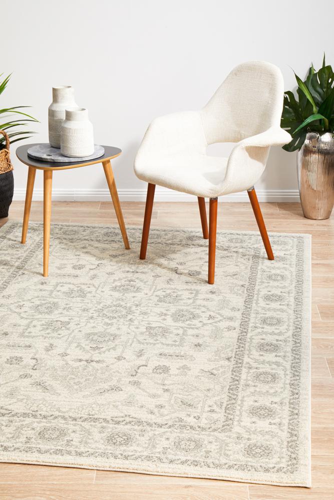 Evoke Winter White Transitional Rug