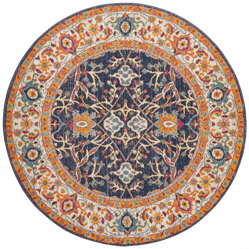 Evoke Splash Multi Transitional Round Rug